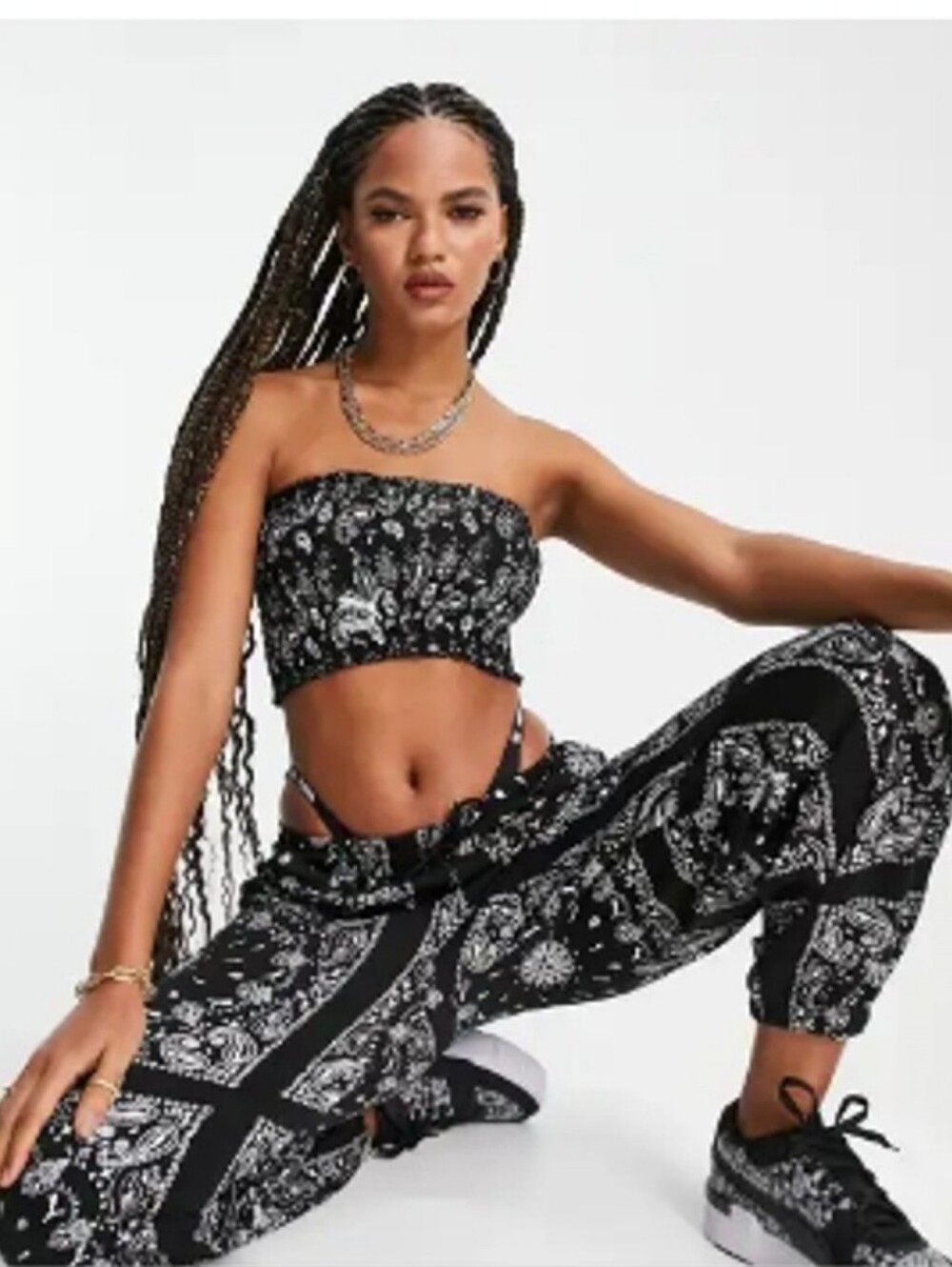 Puma X ASOS Exclusive Joggers Paisley Black Size Small